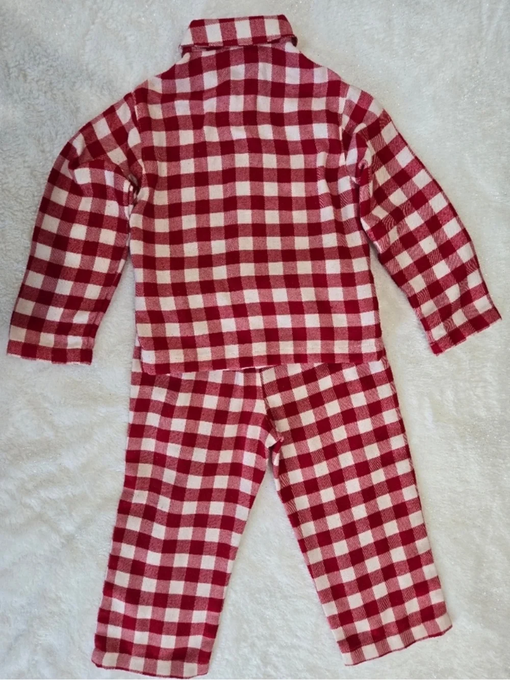 Draper James Red & White gingham check Pajama Set - Cozy Flannel